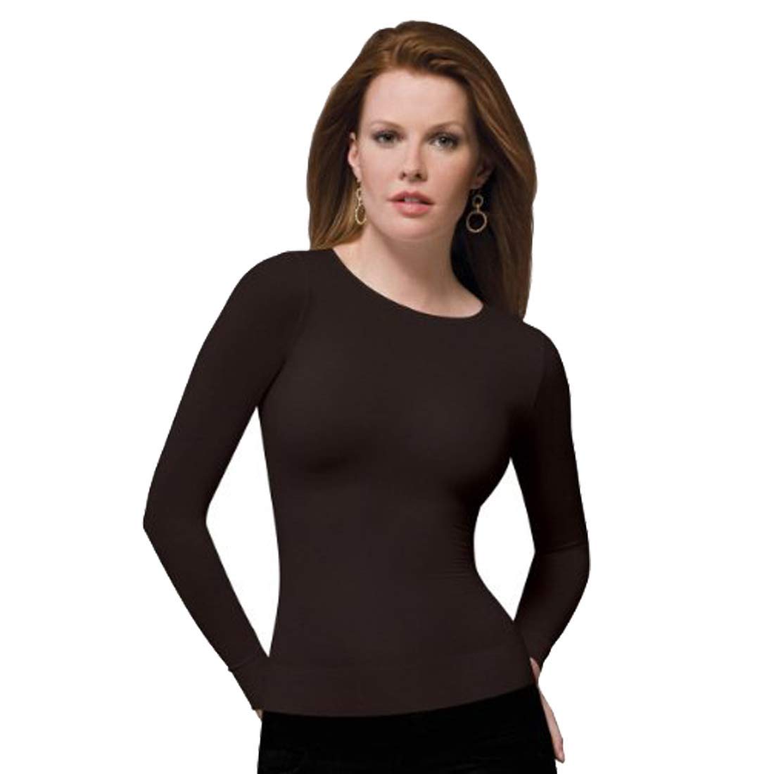 SPANX Classic Longsleeve 977 (Large, Bittersweet Brown)