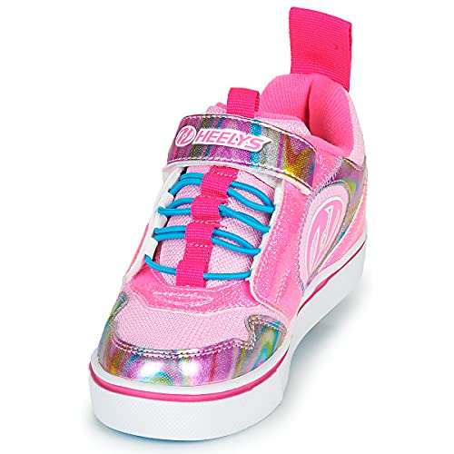 HEELYS Girl's Rocket x2 (Little Kid/Big Kid/Adult) Neon Pink/Glitter/Multi 1 Little Kid M