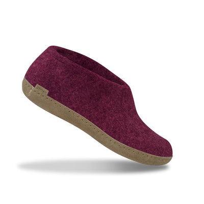 Glerups Wool Shoe Leather Outsole 9.5 Women/7 Men Cranberry