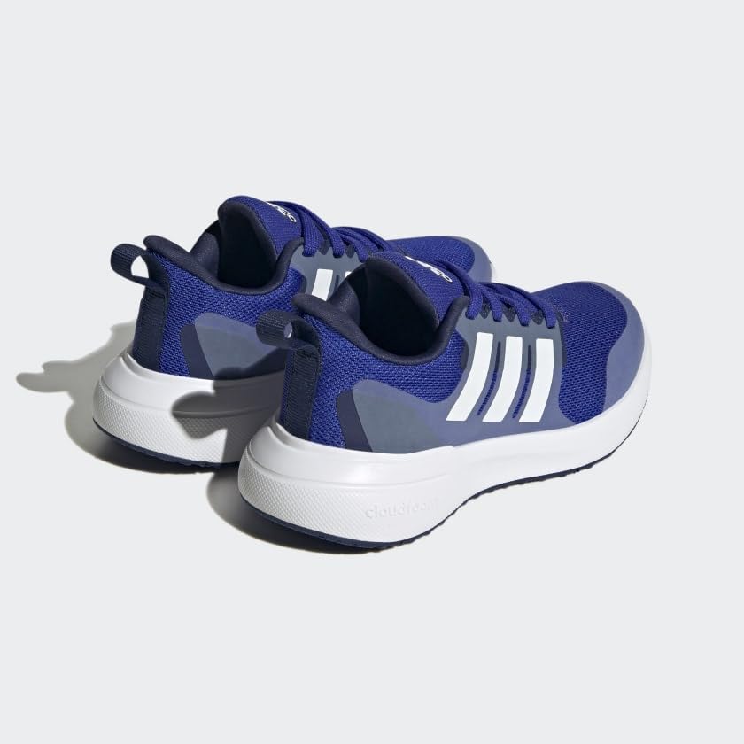 adidas Fortarun 2.0 Cloudfoam Elastic Lace Shoes 4.5 Big Kid Lucid Blue/White/Blue Fusion