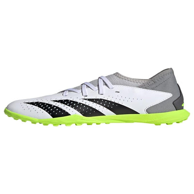 adidas Unisex Accuracy.3 Turf Soccer (Little Big Kid) Shoe 1.5 Little Kid White/Core Black/Lucid Lemon