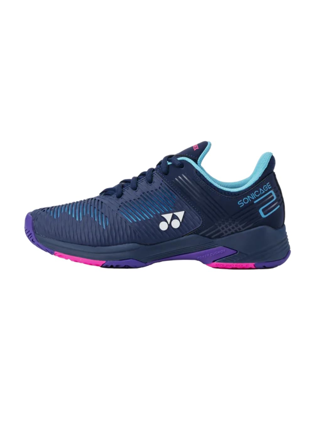 YONEX Women's Sonicage 2 All-Court Tennis Shoes, Navy/Blue Purple (US Men 5.5, US Women 7))