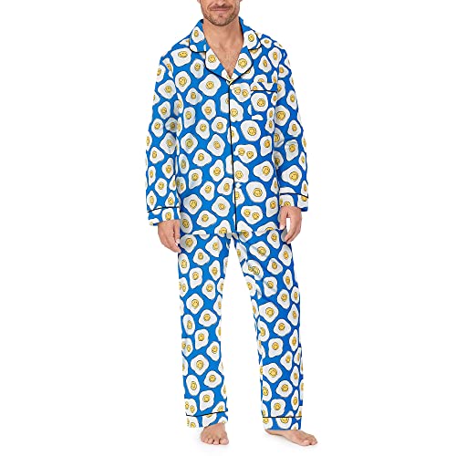 BedHead Pajamas Zappos Print Lab: Sunny Side Up Long Sleeve Classic PJ Set Sunny Side Up LG (36-38" Waist)