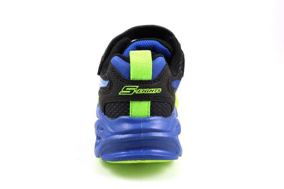 Skechers Boy's Thermo-Flash-Heat-Flux Sneaker 2 Little Kid Black/Blue/Lime