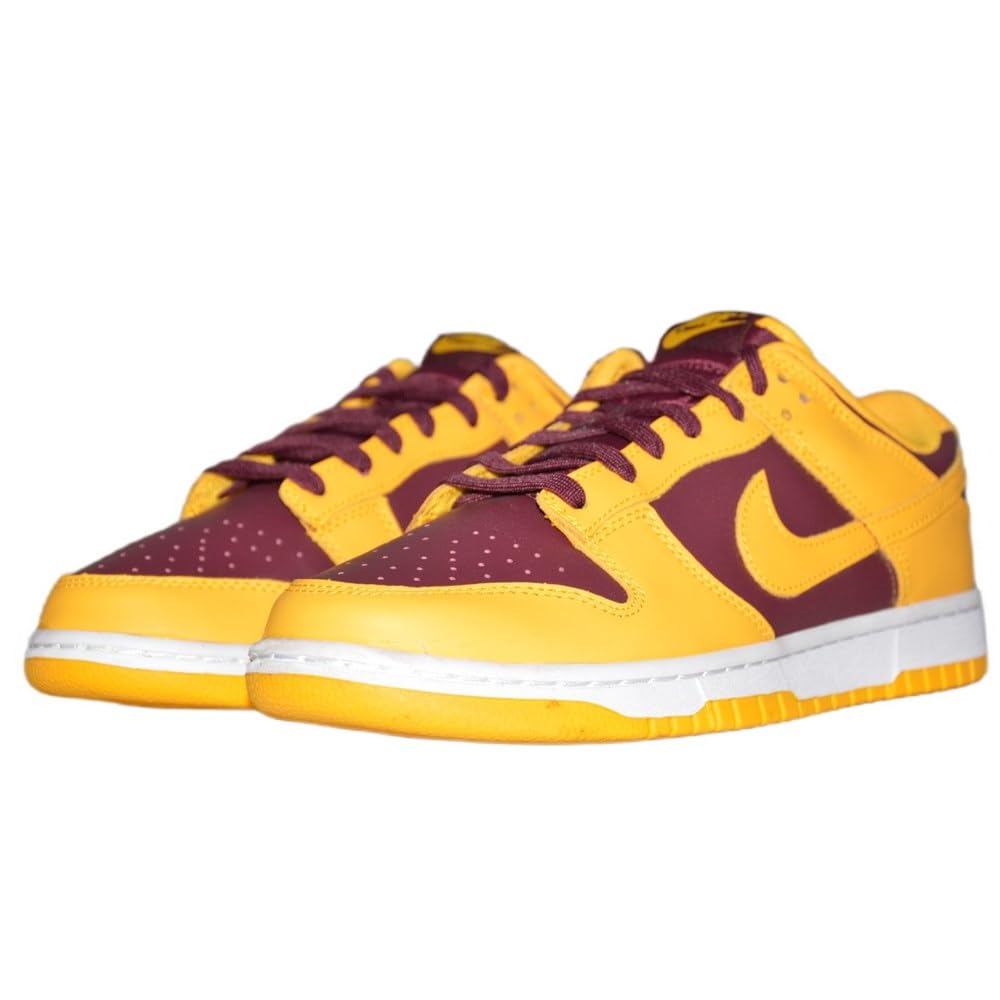 Nike mens Dunk Low 13 Burgundy Yellow