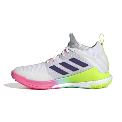 adidas Women's Crazyflight Mid Sneaker 14 White/Team Collegiate Purple/Flash Aqua