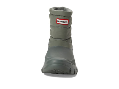 Hunter Intrepid Short Snow Boots for Women - Textile and Synthetic Upper, Cinch Closure at Cuffs, and Round Toe Silhouette Urban Grey 10 M