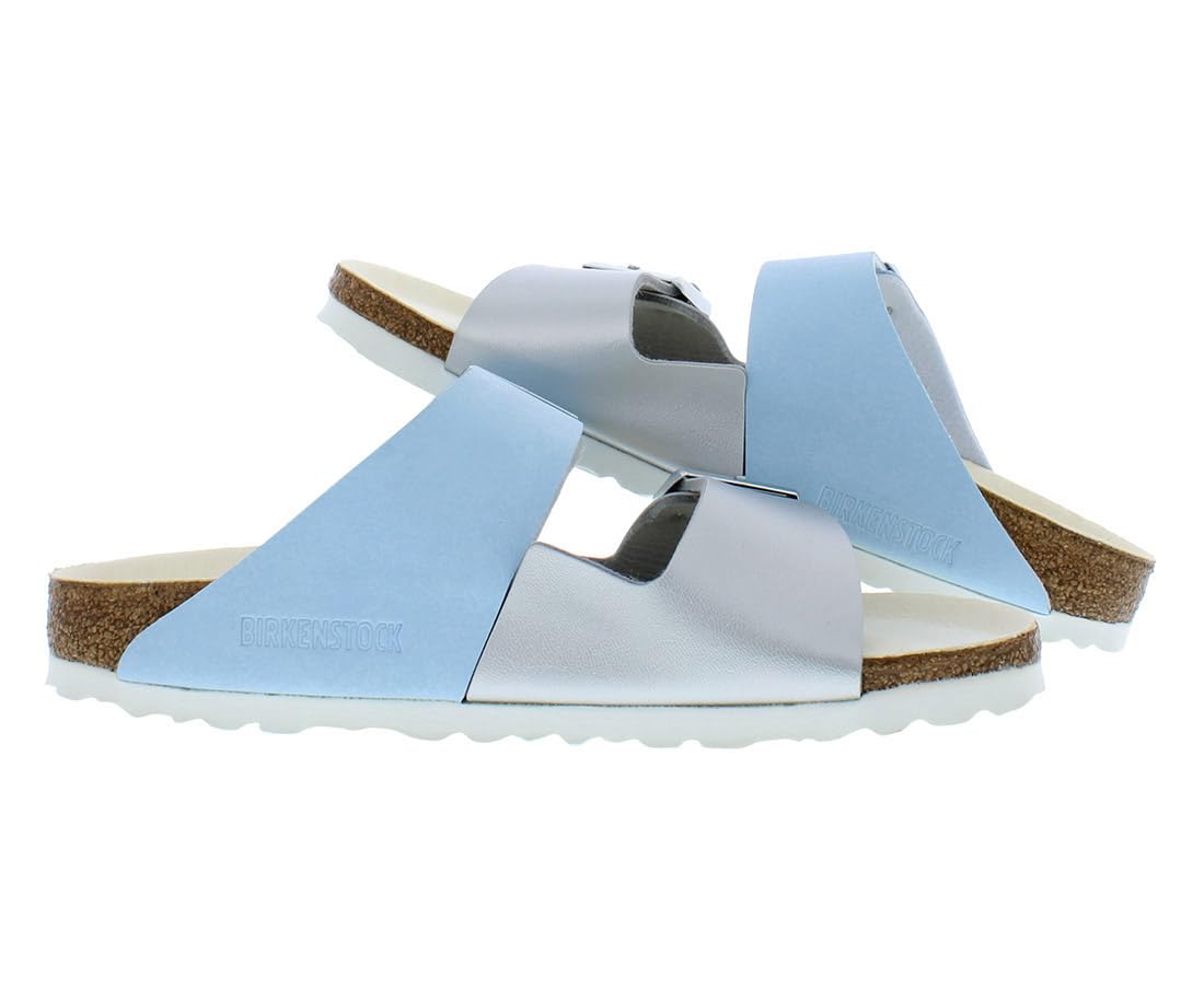 Birkenstock Arizona Split Light Blue/Silver Birko-Flor™ EU 36 (US Women's 5-5.5) Narrow