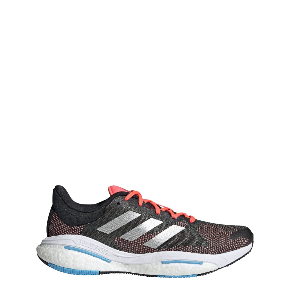 adidas Men's Solarglide 5 Sneaker 8 Carbon/Silver Metallic/Turbo