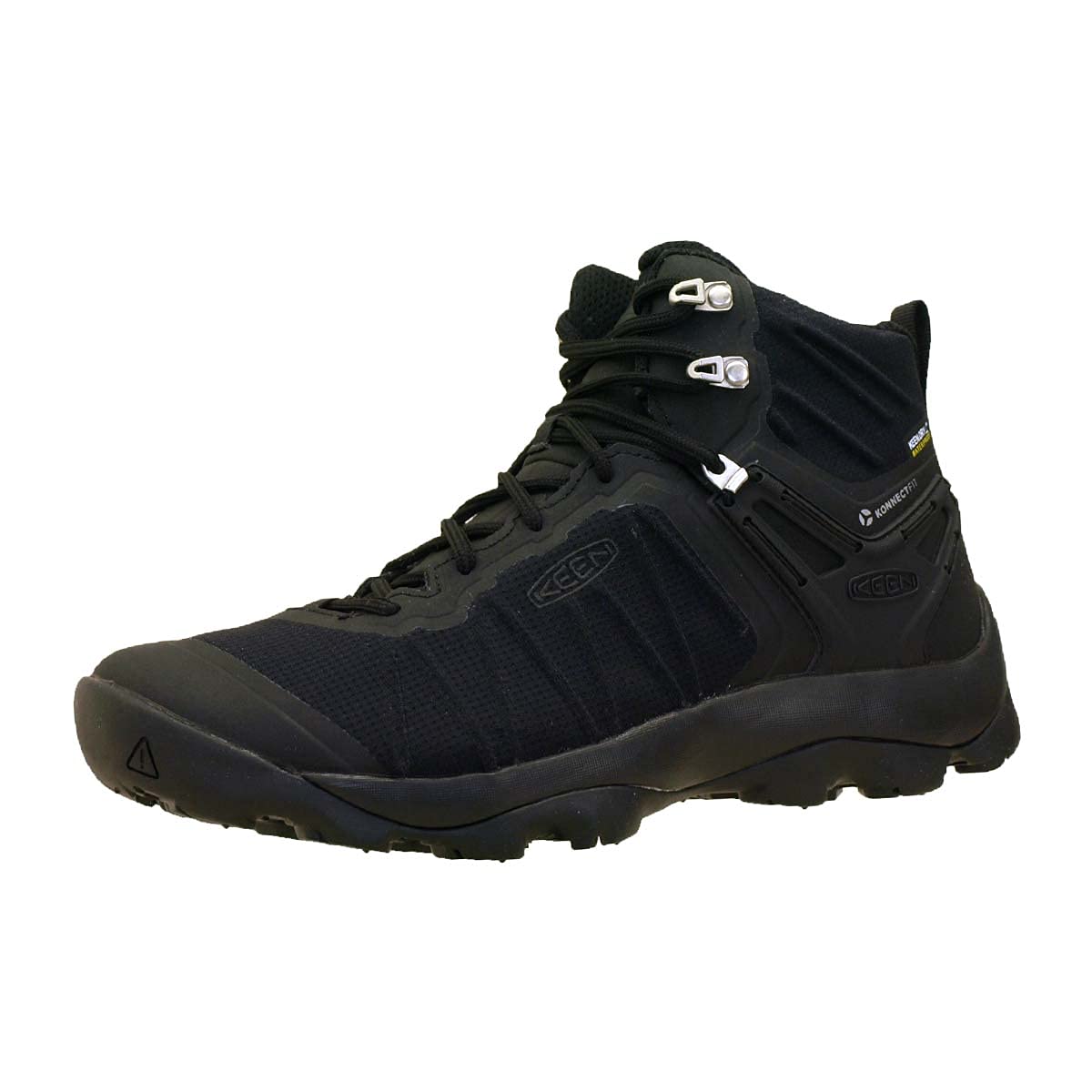 KEEN Men's Venture MID WP Hiking Boot, Black/Black, 9.5