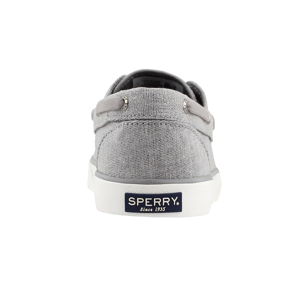 Sperry Womens Pier Boat Sparkle Canvas Slip On Sneakers Shoes Casual - Grey - Size 7 B