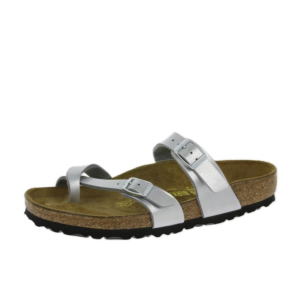 Birkenstock Women's Flip Flop Sandals, Silver Birko-Flor&Trade, 5.5 UK