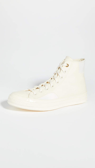 Converse Men's Chuck Taylor ‘70s High Top Sneakers, Egret/Egret/Egret, Off White, 9 Medium US