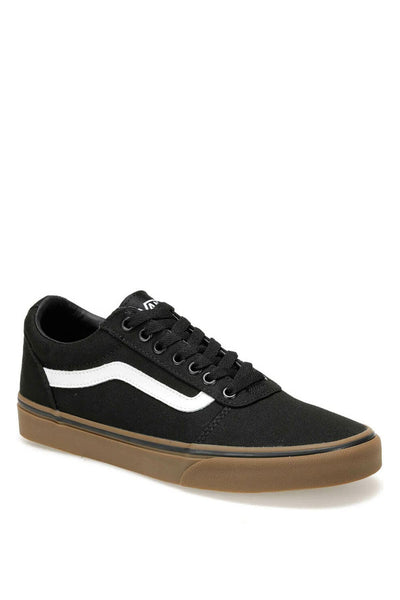 Vans Men's Ward Sneaker, Black ((Canvas) Black/Gum 7hi), 13