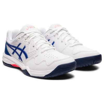 ASICS Women's Gel-Dedicate 7 Tennis Shoes, 6, White/Lapis Lazuli Blue