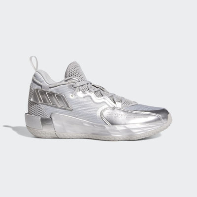 adidas Dame 7 Extended Play Basketball Shoes Grey/Silver Metallic/White Men's 11, Women's 12 Medium