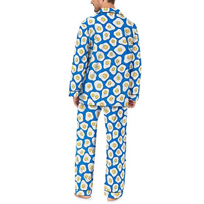 BedHead Pajamas Zappos Print Lab: Sunny Side Up Long Sleeve Classic PJ Set Sunny Side Up LG (36-38" Waist)