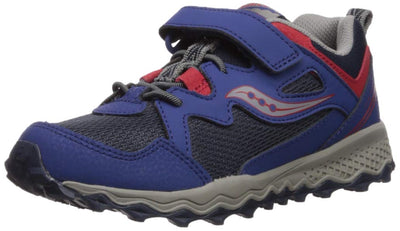 Saucony Kids' Peregrine Shield 2 a/C Sneaker Navy/Red 10.5 Wide