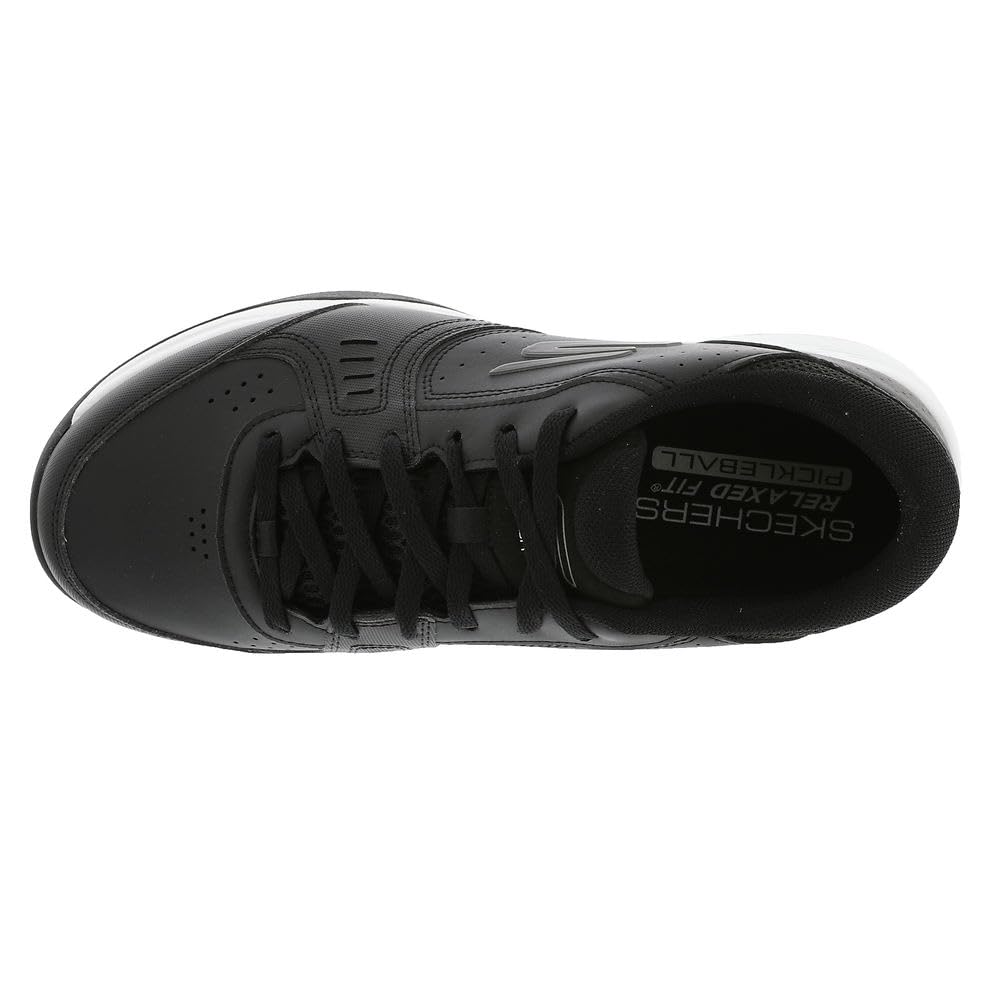 Skechers Men's Viper Court Smash-Athletic Indoor Outdoor Pickleball Shoes | Relaxed Fit Sneakers 10 X-Wide Black/White