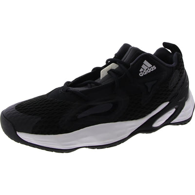 adidas Mens Exhibit A Lace-Up Fitness Basketball Shoes Black 12.5 Medium (D)