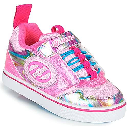 HEELYS Girl's Rocket x2 (Little Kid/Big Kid/Adult) Neon Pink/Glitter/Multi 1 Little Kid M