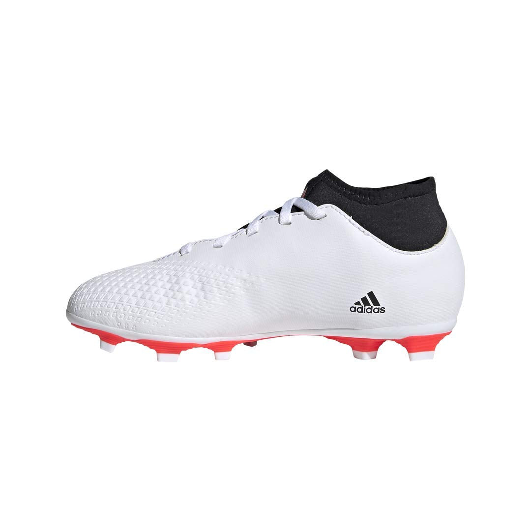 adidas Predator 20.4 S Firm Ground Soccer Shoe (unisex-adult) White/Black/Pop 6