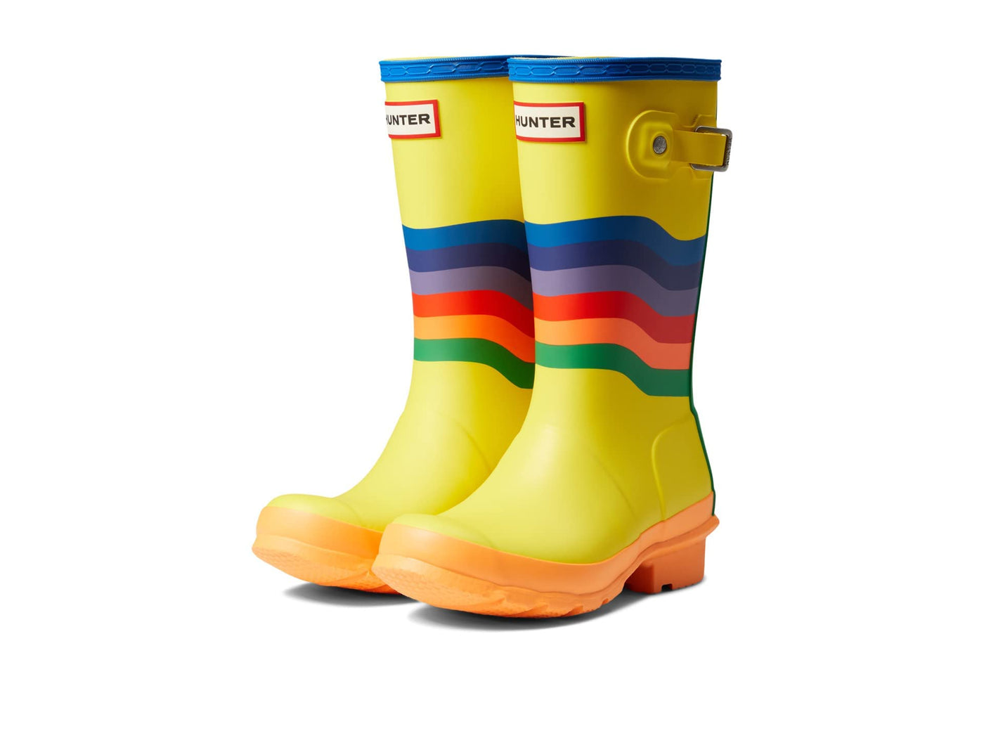 Hunter Kids Unisex Original Wiggle Rainbow Boot (Little Kid/Big Kid) Multicoloured 5 Big Kid M