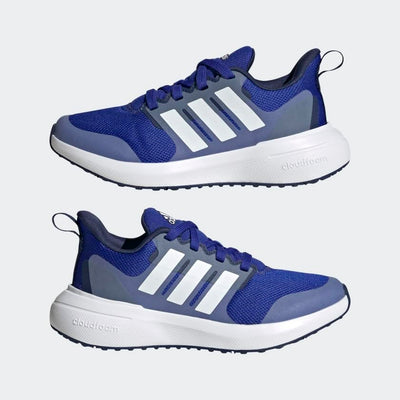 adidas Fortarun 2.0 Cloudfoam Elastic Lace Shoes 4.5 Big Kid Lucid Blue/White/Blue Fusion