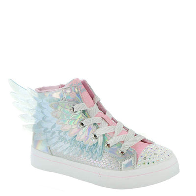 Skechers Girl's Twinkle Toes TWI-Lites 2.0-Unicorn Wings Sneaker 2 Little Kid Silver/Pink