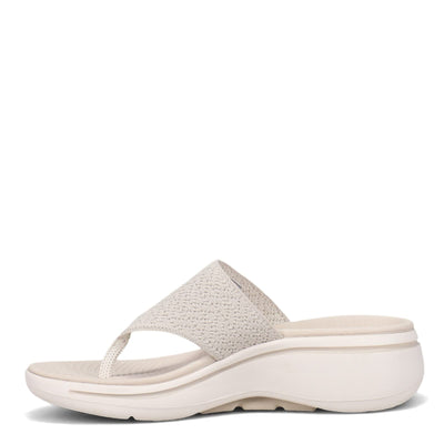 Skechers Go Walk Arch Fit Knit 3 Point Sandal Natural 12 B (M)