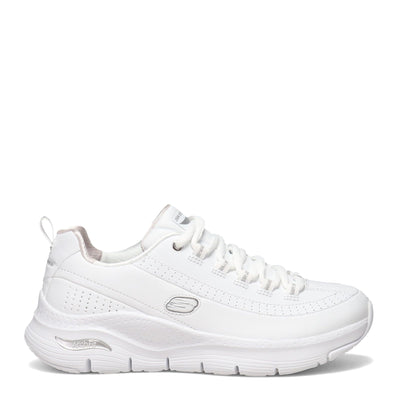 Skechers Women's Arch Fit Citi Drive 7.5 Wide White-silver