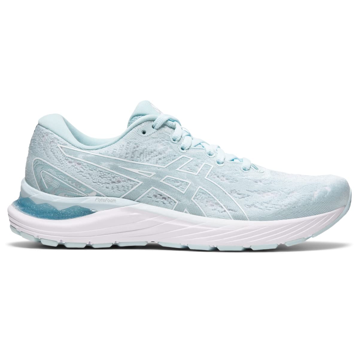 ASICS Women's Gel-Cumulus 23 Running Shoes, 8, Aqua Angel/White