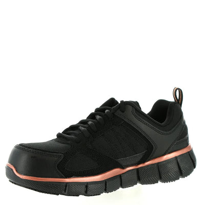 Skechers Work Telfin-Kanpur Work Sneaker Women's Oxford 7.5 Black-rose Gold