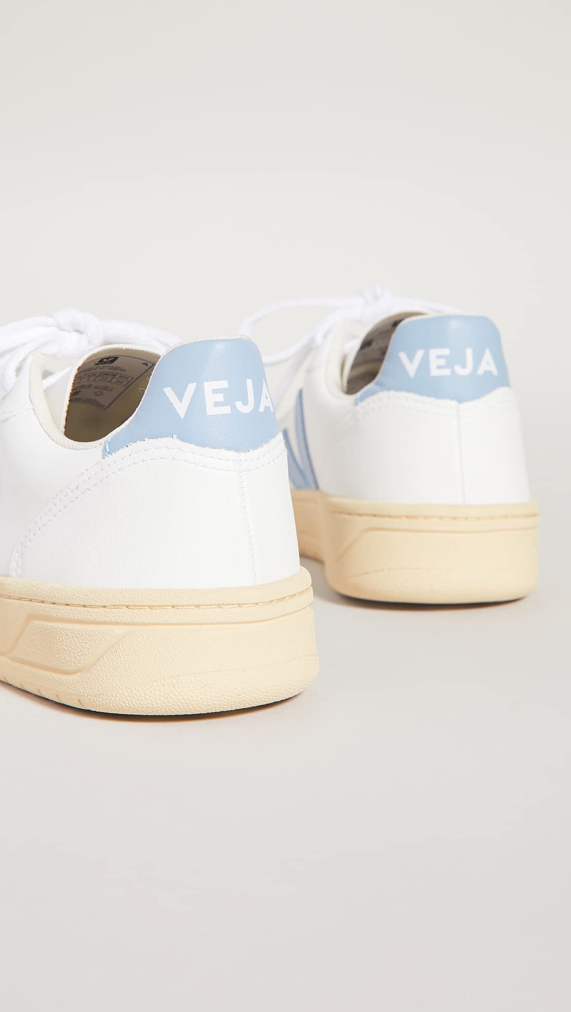 Veja Women's V-10 Sneakers, White/Steel/Butter-Sole, 6 Medium US