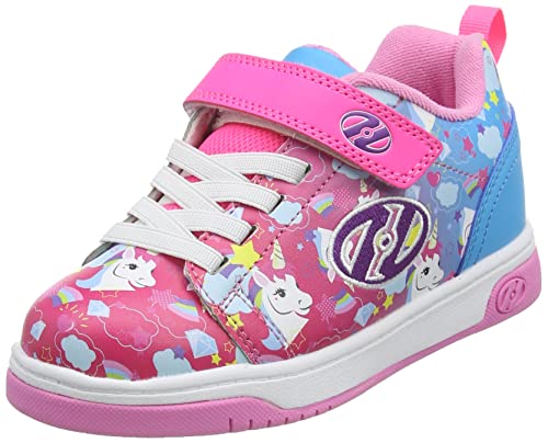 HEELYS Girl's Dual Up x2 (Little Kid/Big Kid) Neon Pink/Cyan/Purple 3 Little Kid M