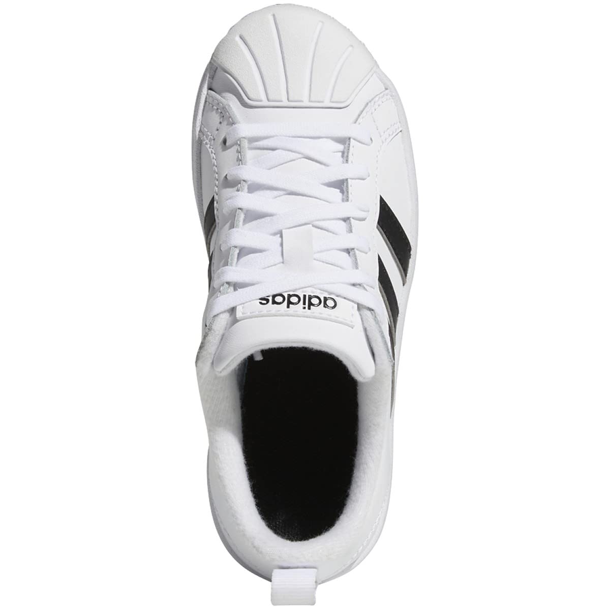 adidas girls StreetCheck Tennis Shoes, White-core Black, 3 Big Kid