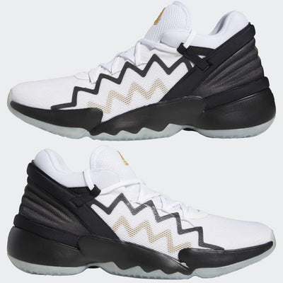 adidas Men's D.o.n. Issue 2 Basketball Shoe 9 Cloud White/Core Black/Gold Metallic