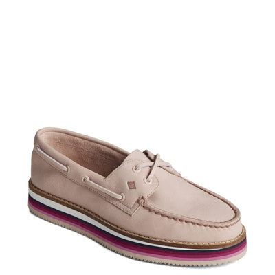 Sperry Women's Authentic Original Stacked Boat Shoe, Rose, 7