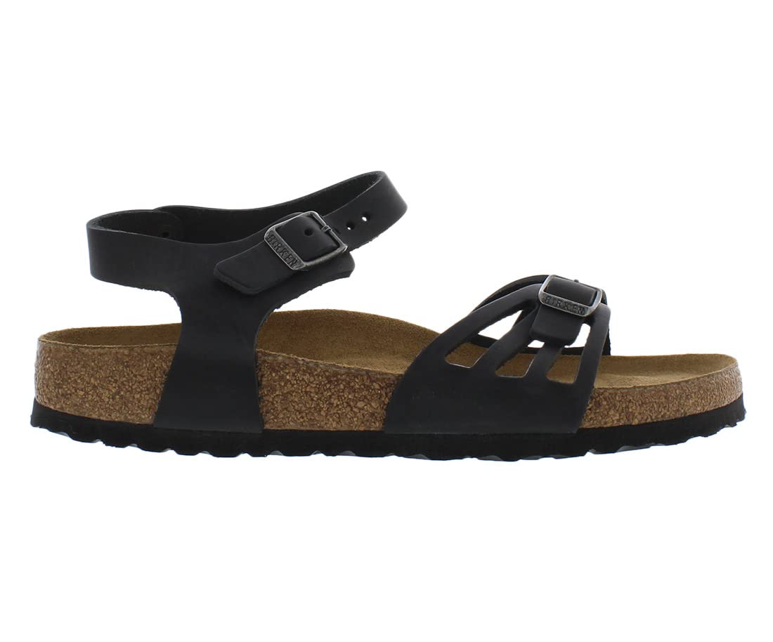 Birkenstock Bali Soft Footbed Black Oiled Leather N 40 N EU 9-9.5 Narrow Women7-7.5 Narrow Men