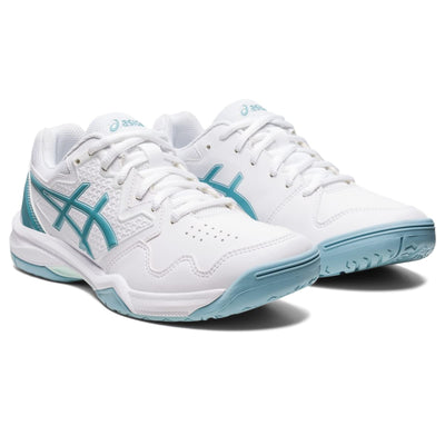 ASICS Women's Gel-Dedicate 7 Tennis Shoes 5.5 White/Smoke Blue