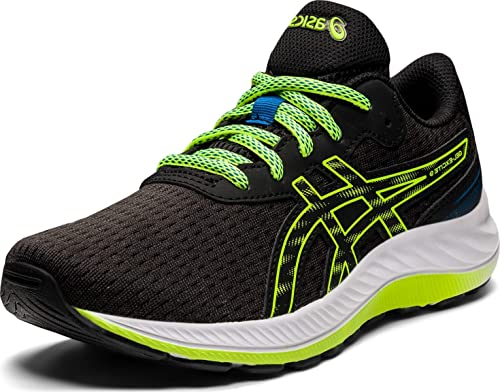 ASICS Kid's Gel-Excite 9 Grade School Running Shoe, 3.5, Black/Hazard Green