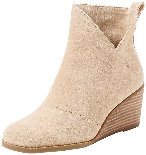 TOMS Women's Casual Ankle Boot, Oatmeal Suede, 8