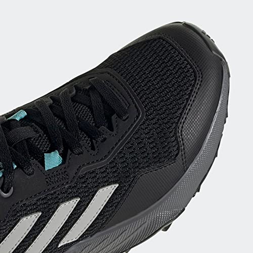 adidas Women's Tracefinder Trail Running Sneakers, Core Black - Grey Two - Mint Ton, 7.5