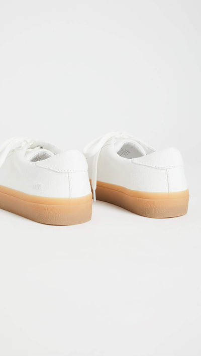 Madewell Sidewalk Low Top Sneakers Pale Parchment Canvas 5.5 M