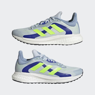 adidas Women's Solar Glide 4 St Running Shoe 7.5 Halo Blue/Signal Green/Sonic Ink