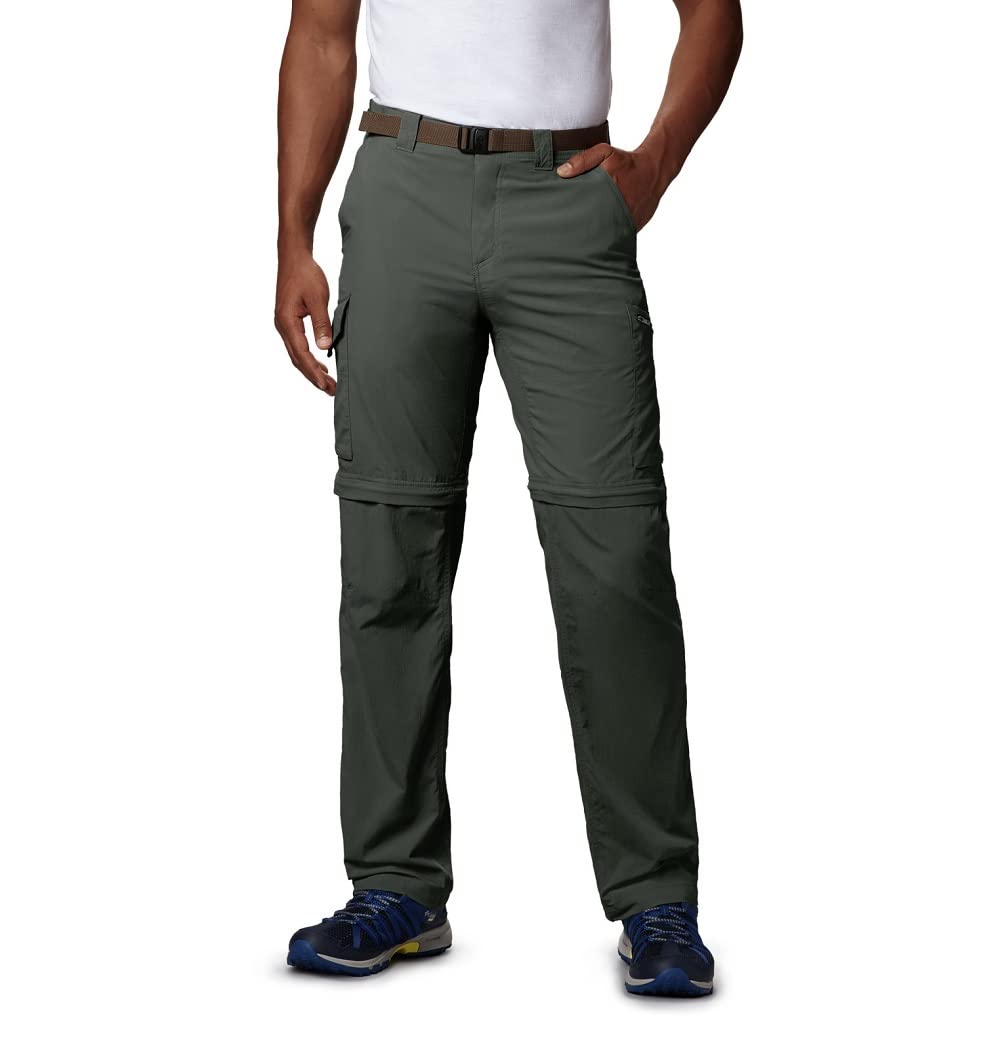 Columbia Men's Silver Ridge Convertible Pant, Breathable, UPF 50 Sun Protection, Gravel, 36x28