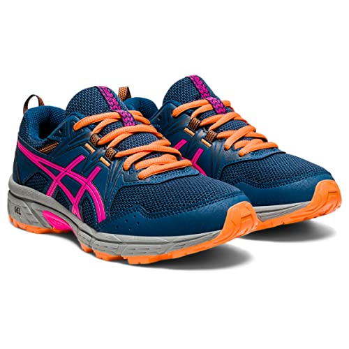 ASICS Kid's Gel-Venture 8 Grade School Running Shoes, 5.5, MAKO Blue/Pink GLO