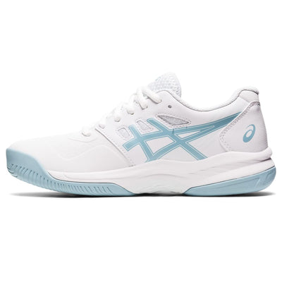 ASICS Women's Gel-Game 8 Tennis Shoes, 5, White/Smoke Blue