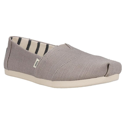 TOMS Womens Alpargata Slip On Flats Casual - Grey - Size 11 B