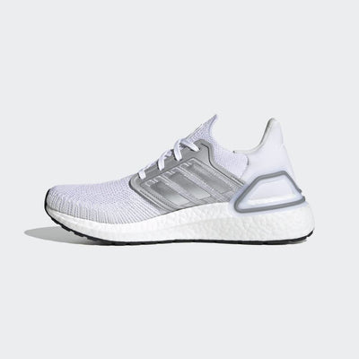 adidas Women's Ultraboost 20 Sb Running Shoe 6.5 White/Silver Metallic/Fresh Candy